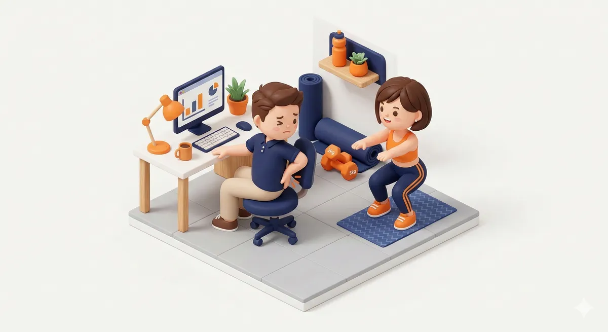 デスクワーク腰痛は筋トレで治す|岡山で反り腰改善するなら揉むより鍛える