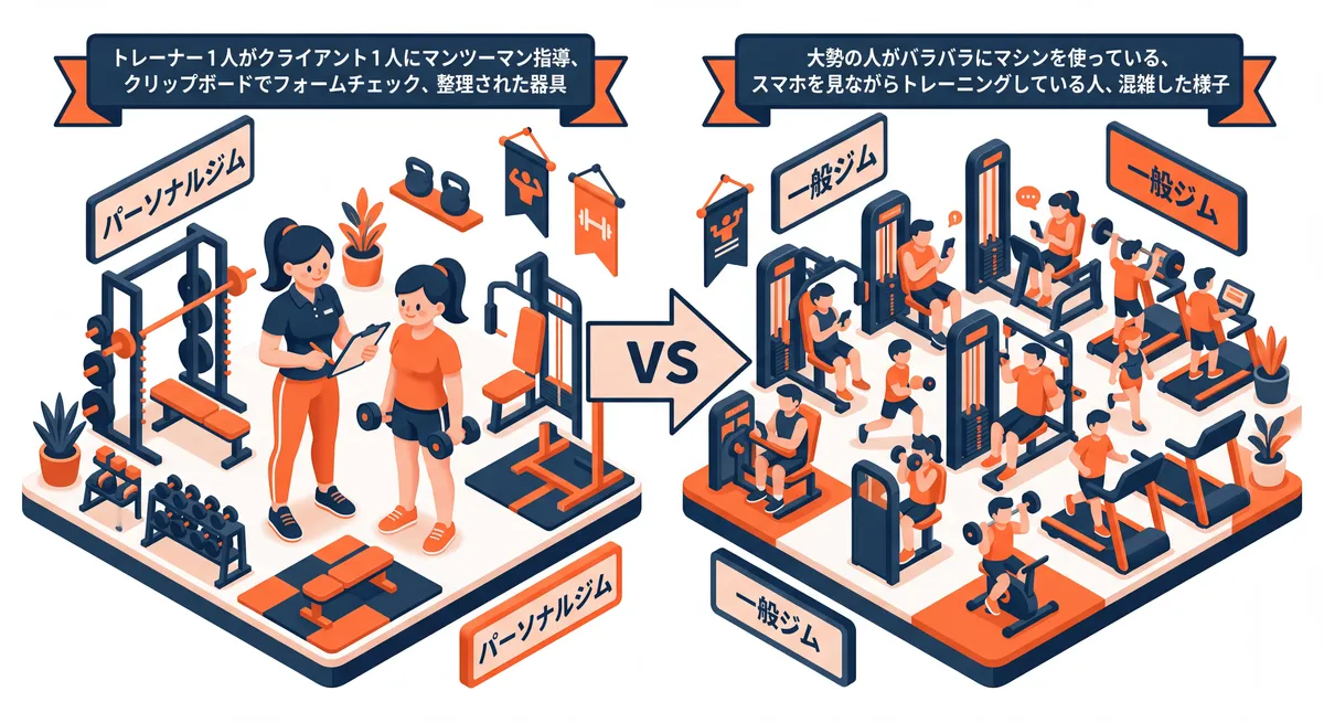 パーソナルジムの指導風景