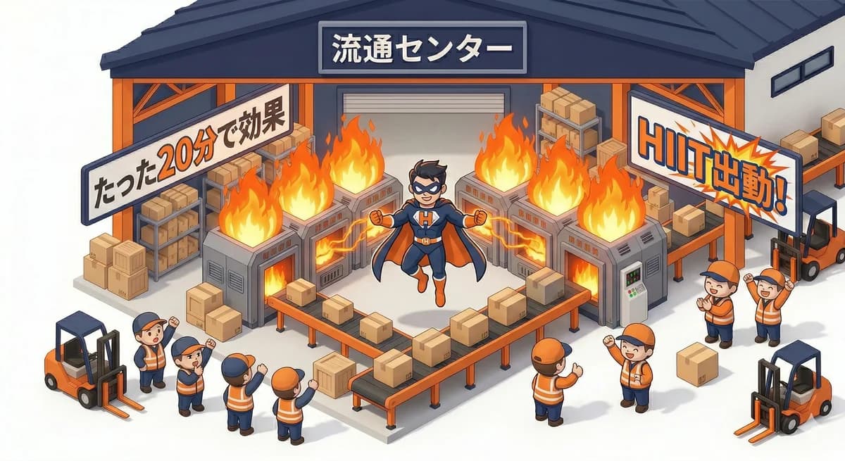 HIITマンが緊急出動する流通センター