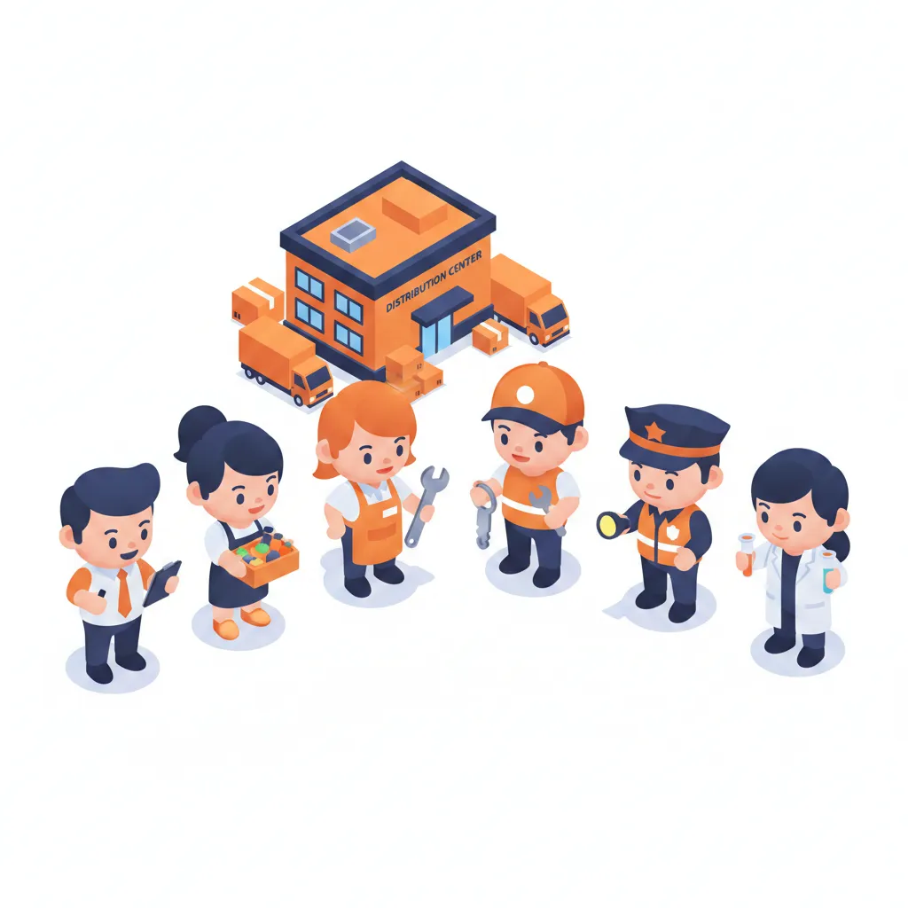 流通センターのスタッフたち