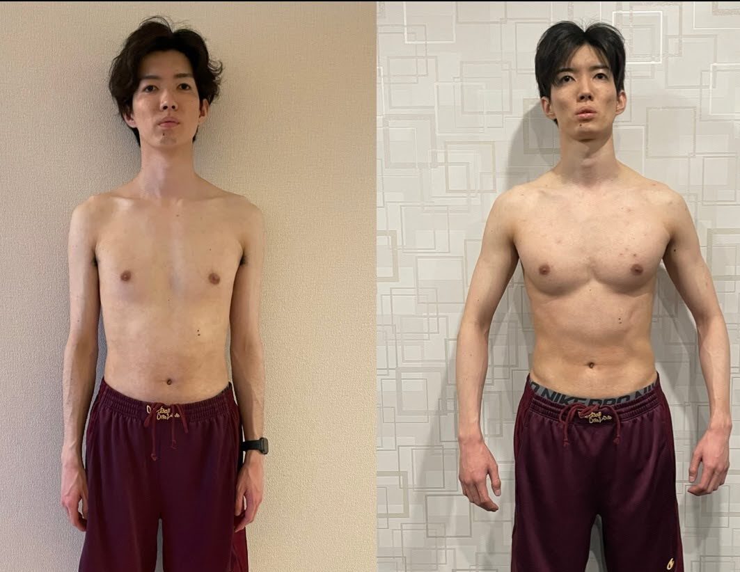 27年間ガリガリの体型で、 筋トレをしても全く効果が出ず悩んでいました。20代 男性 M様